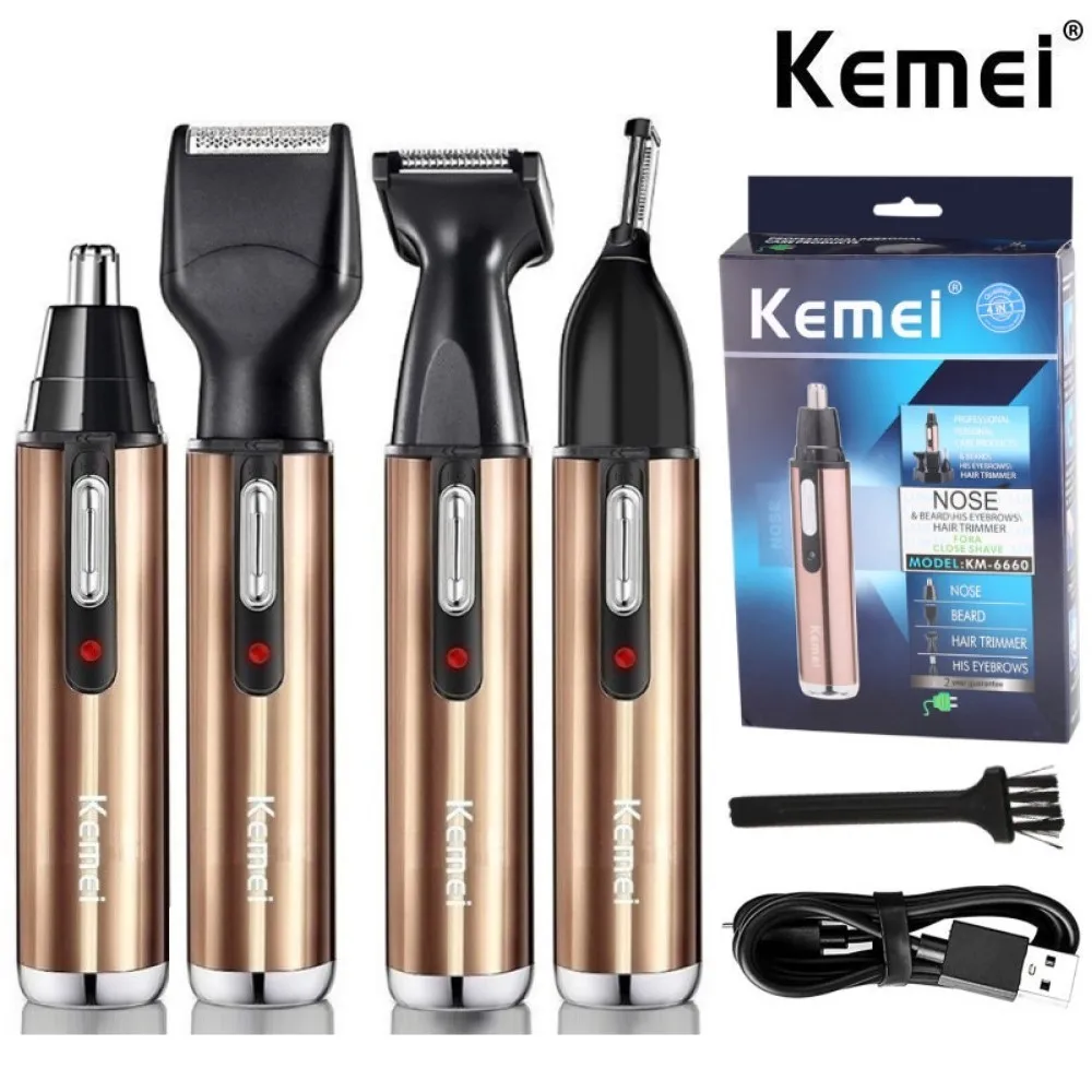 Mens Grooming Box - Kemei All In One Akumulatorowy trymer