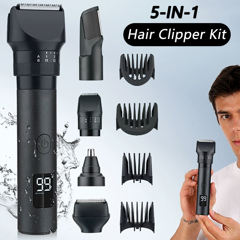 Men'S Grooming Electric Trimmer - Bezprzewodowa maszynka do strzyżenia włosów 5-w-1
