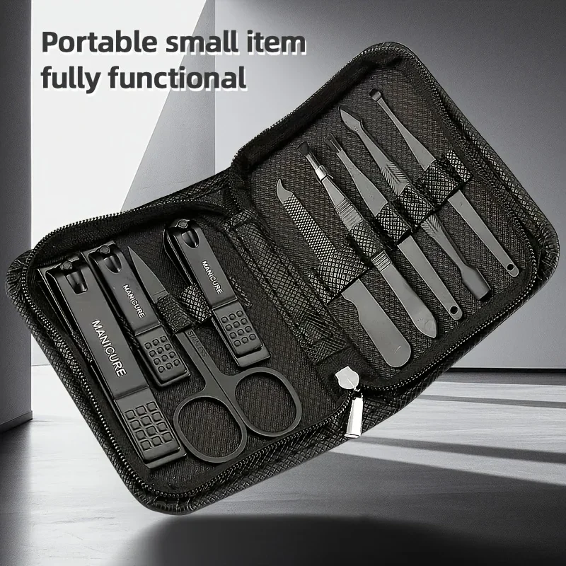 Men'S Grooming Tool - 9-częściowy zestaw do manicure i pedicure,