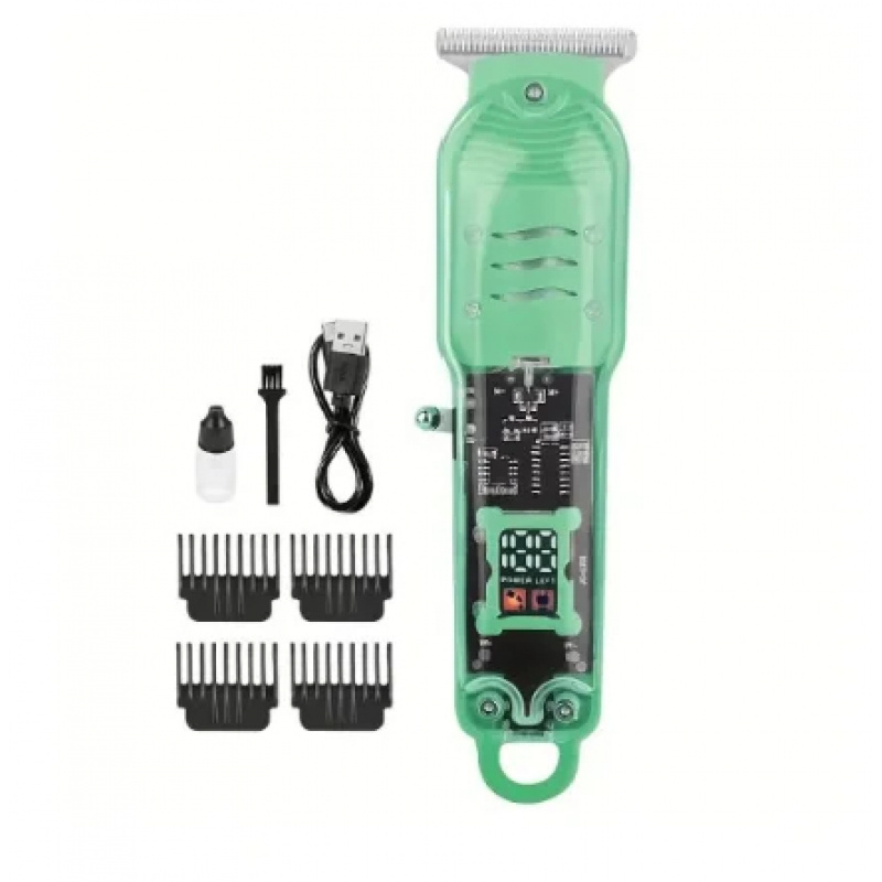 Men'S Grooming Electric Trimmer - Akumulatorowa, przezroczysta maszynka do włosów USB,