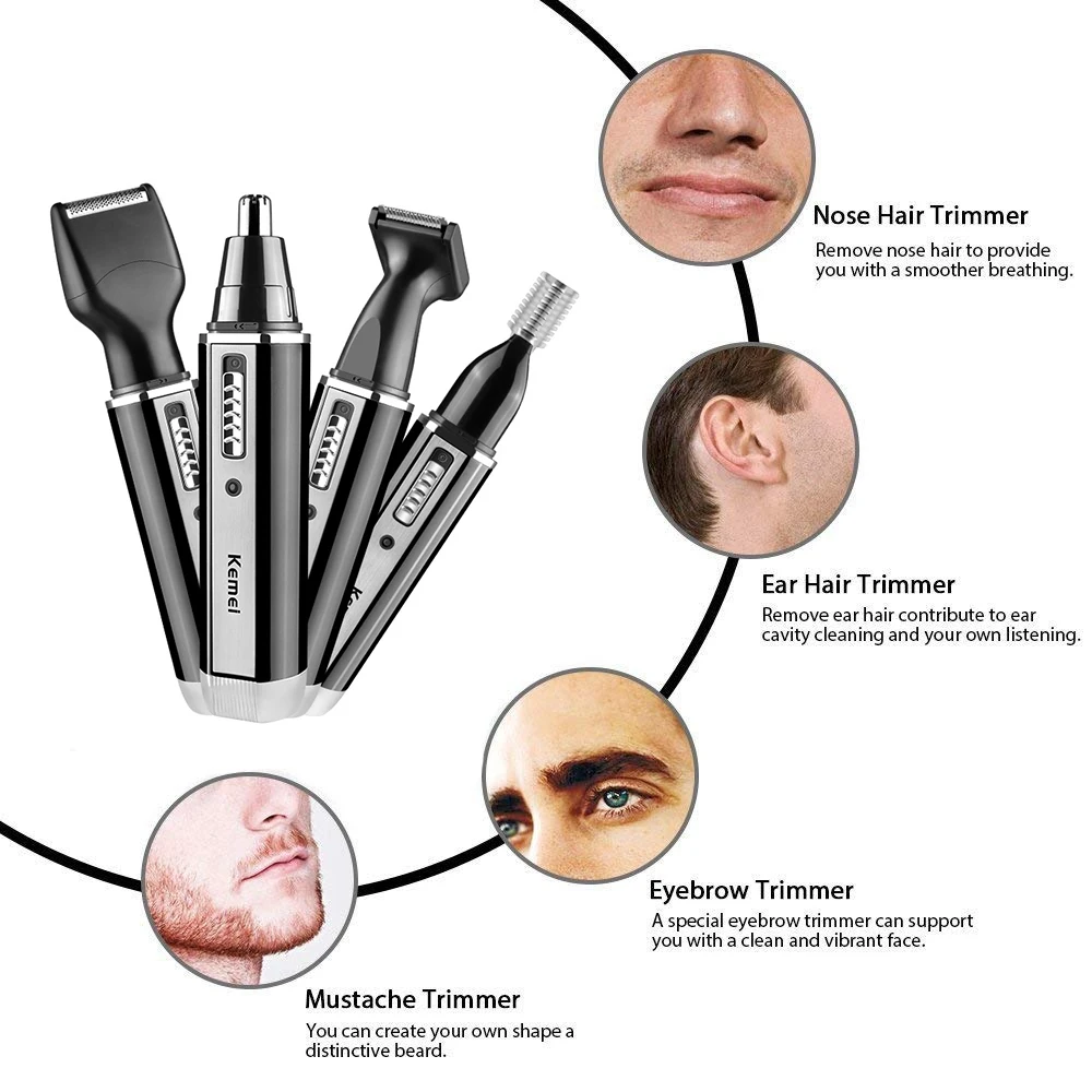 Kemei akumulatorowa elektryczn – Men'S Grooming Facial recenzja i cena